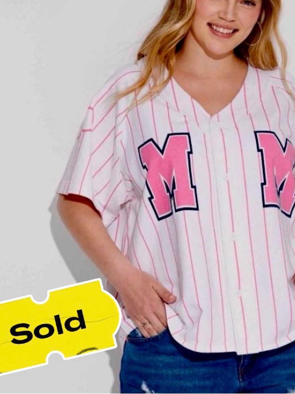 Megan Moroney Pink Pinstripe Baseball Jersey. Coquette Cowgirl, Country Western💕